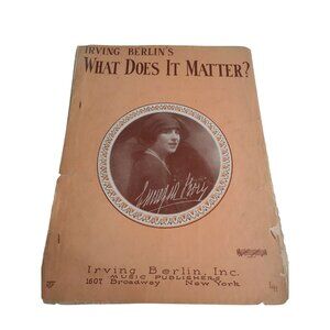 Vtg Sheet Music Piano Ukulele What does it matter Irving Berlin 1927